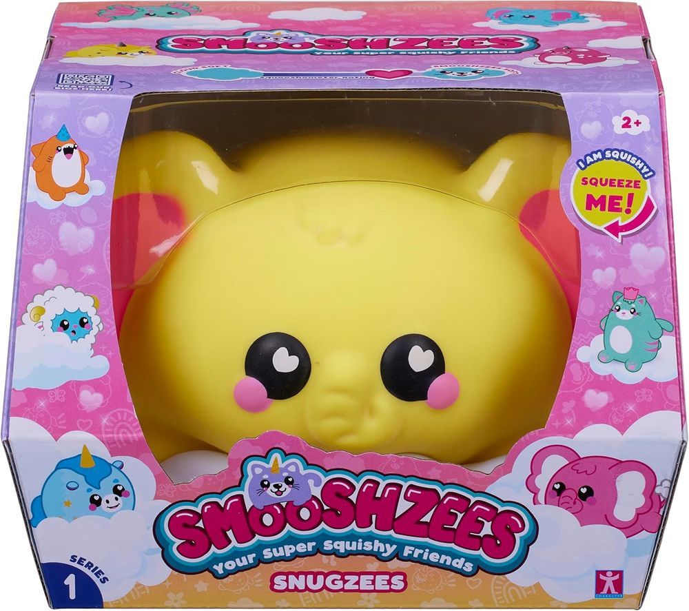 SMOOSHZEES - Snugzees Custard Elephant Supersoft Cuddly And Squishy Toy - Yellow