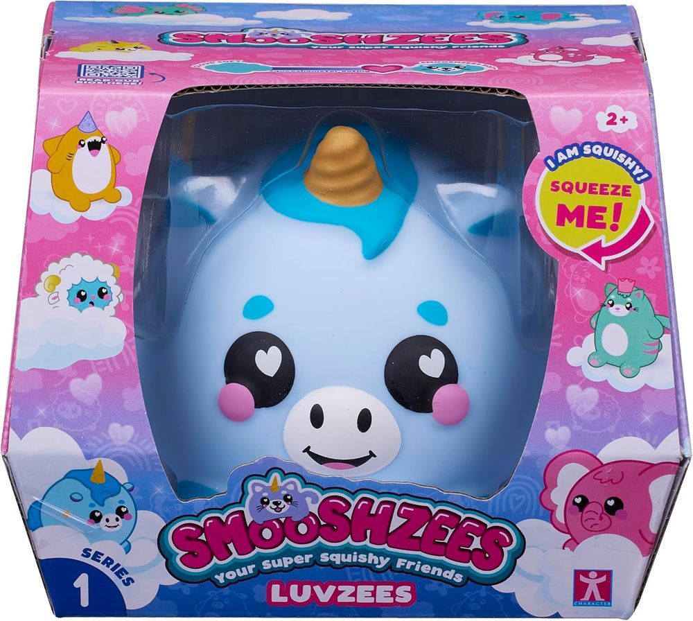 SMOOSHZEES - Luvzees Boltz Unicorn Supersoft Cuddly And Squishy Toy - Blue