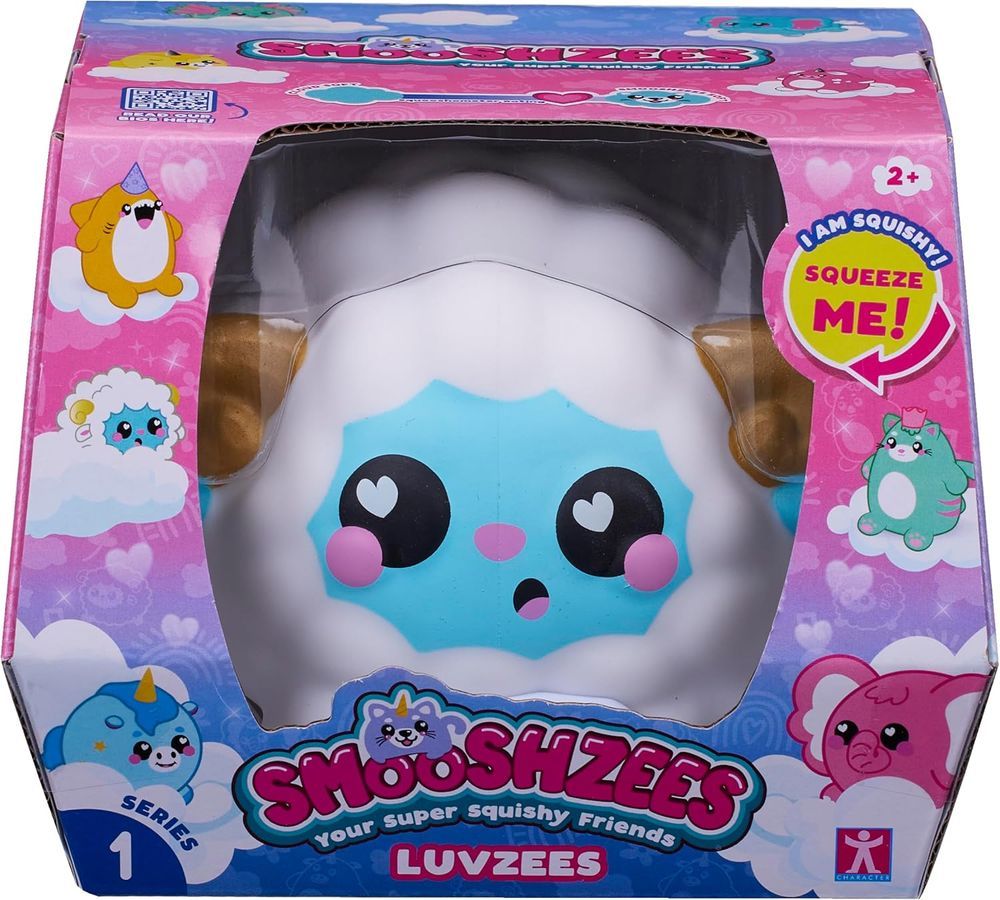 SMOOSHZEES - Luvzees Bleepo Sheep Supersoft Cuddly And Squishy Toy - White