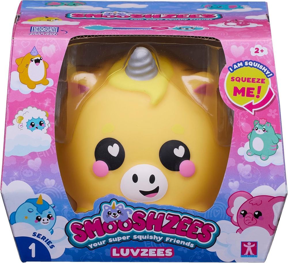 SMOOSHZEES - Luvzees Funder Unicorn Supersoft Cuddly And Squishy Toy - Yellow