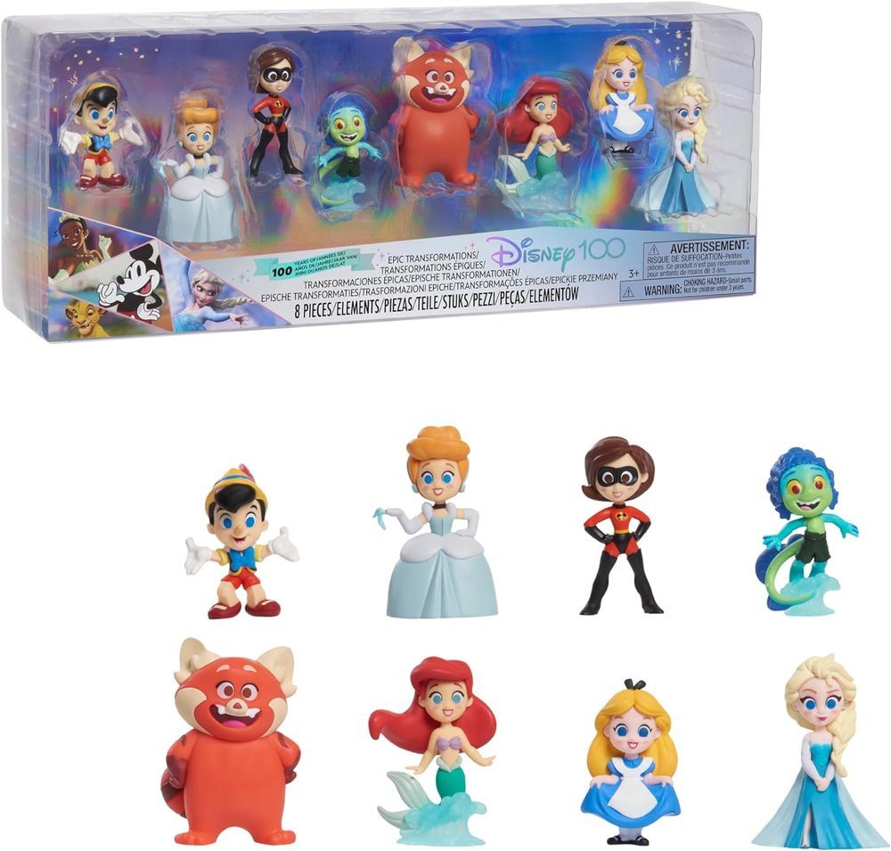 Disney - 100 Years Celebration Figures - Epic Transformations - 8pcs