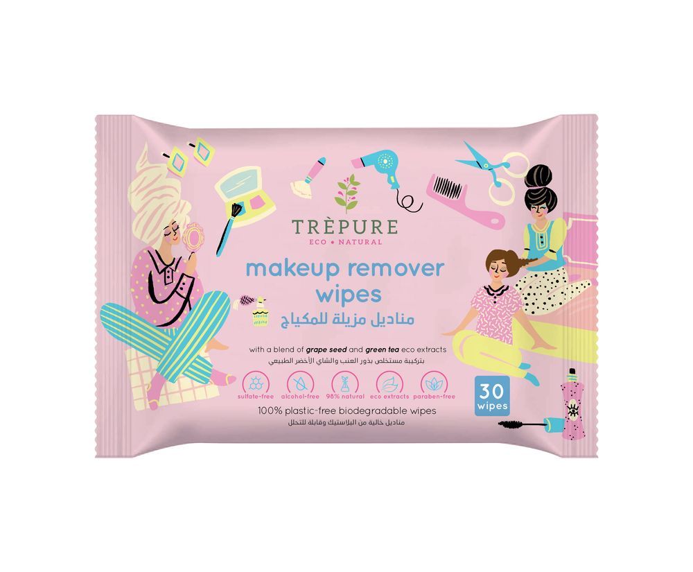 TREPURE - Makeup Remover Wipes - Pack of 1 - 30 Pcs