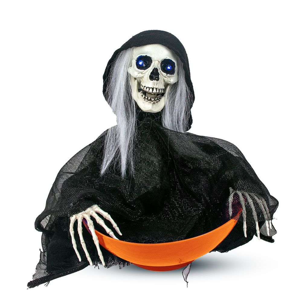 Mad Toys - Halloween Decoration - Tabletop Talking Reaper W/Candy Bowl