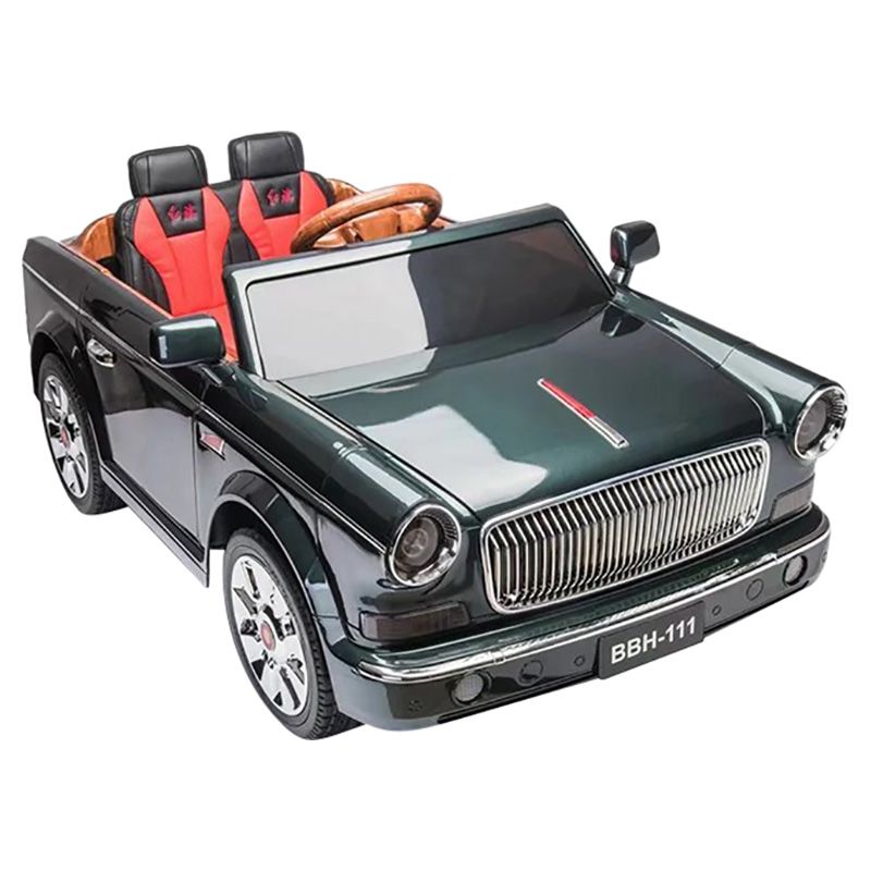 Amsham - Hongqi Luxury Kids Rideon Car - Green - 12V