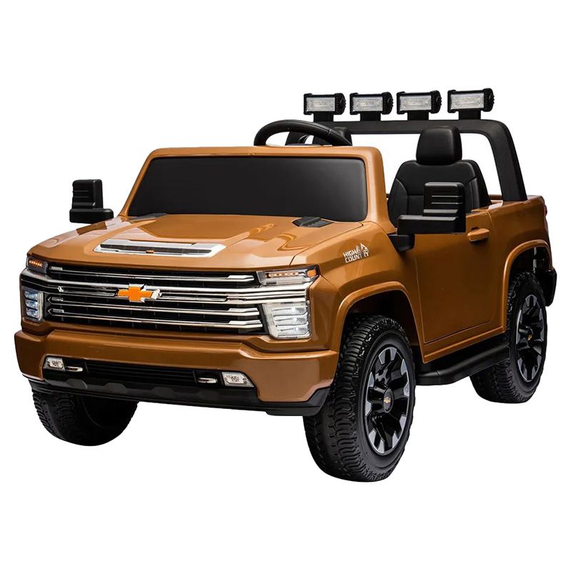 Chevrolet - Silverado Pickup Ride On Car - Brown - 12V