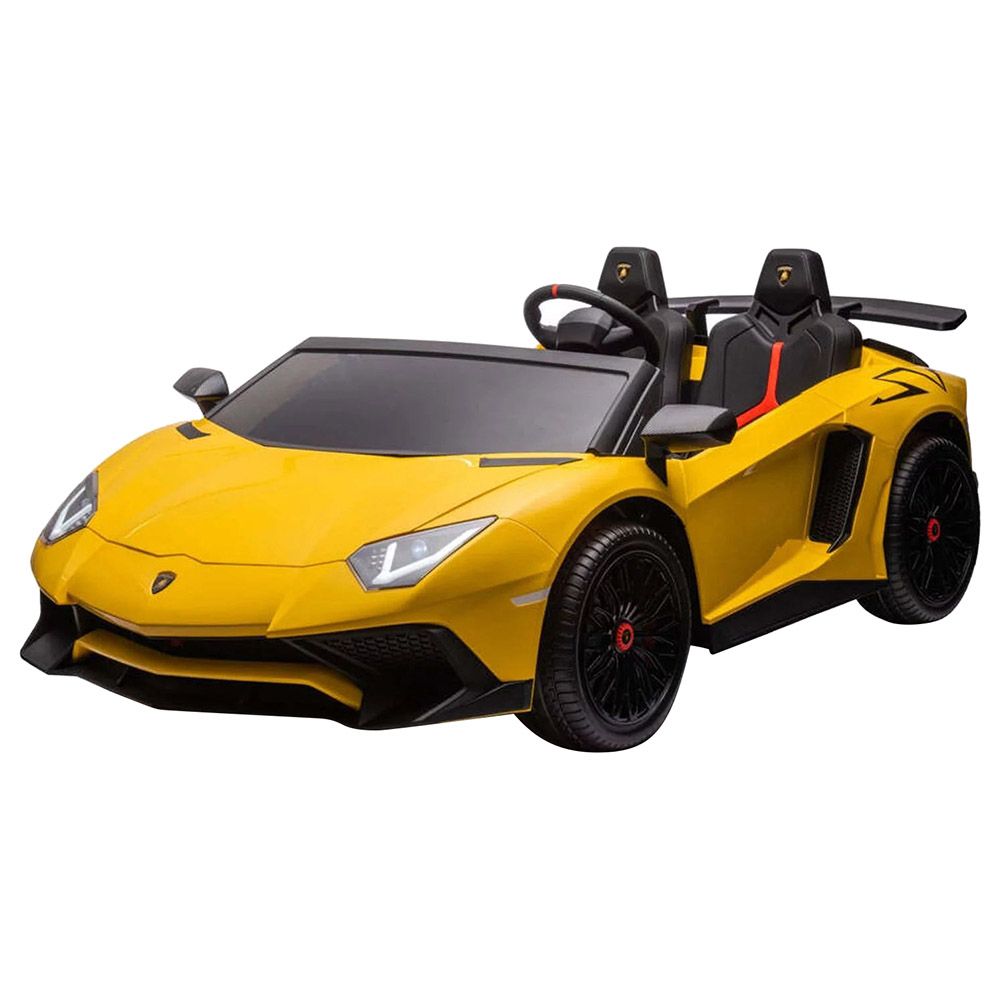 Lamborghini - Licensed Aventador SV Ride-On Car - Yellow - 24 V