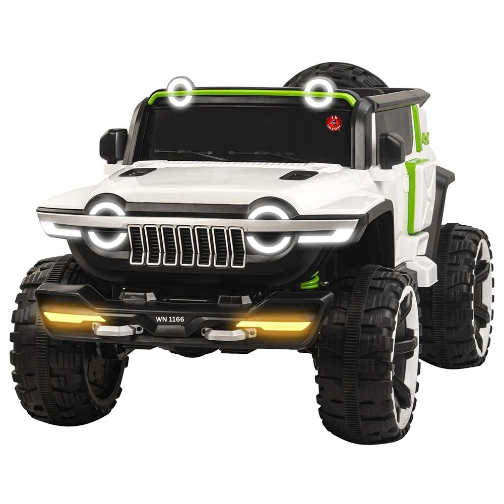 Amsham - Att Kids Ride On Jeep 4X4 - White - 12V