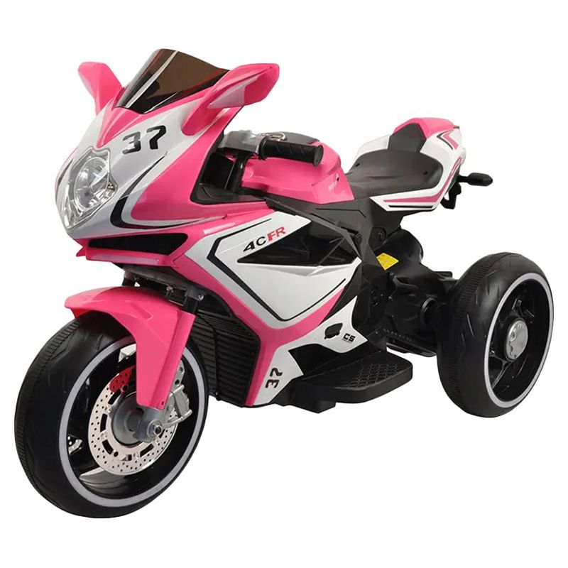 Amsham - Kids 3 Wheels Att Electric Motorcycle - Pink - 6V