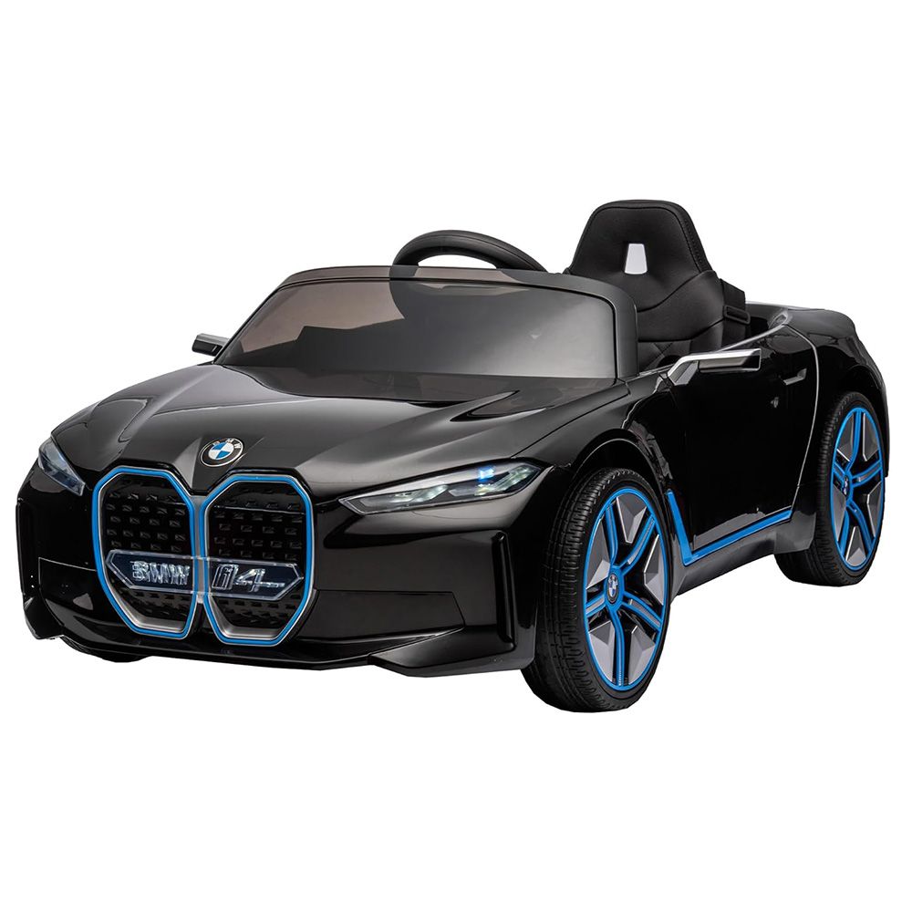 BMW - I4 Licensed Electric Ride-On Car- 12V - Black