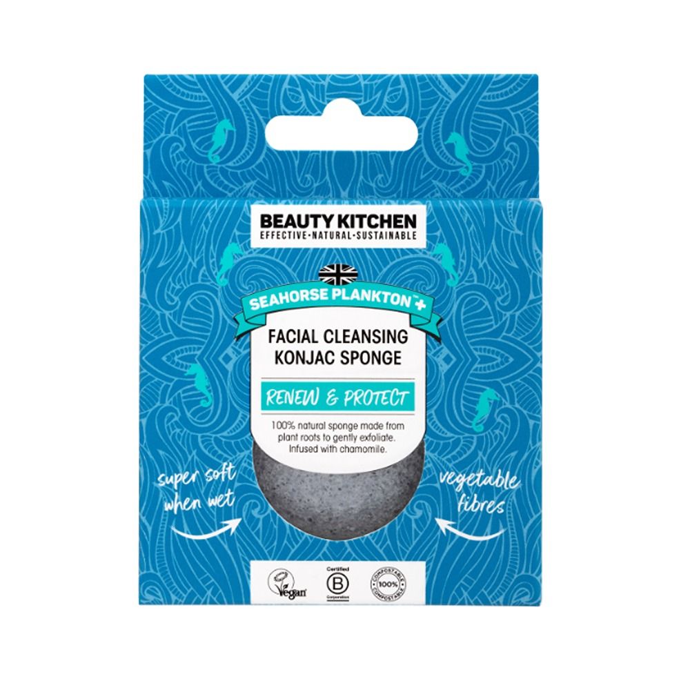 Beauty Kitchen - Seahorse Plankton & Facial Cleansing Konjac Sponge - White