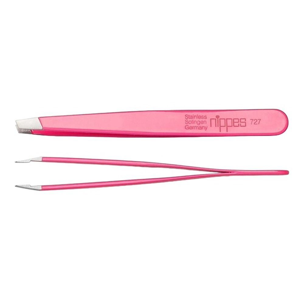 Nippes - Solingen Cosmetic Tweezer Coloured Slanted - Pink