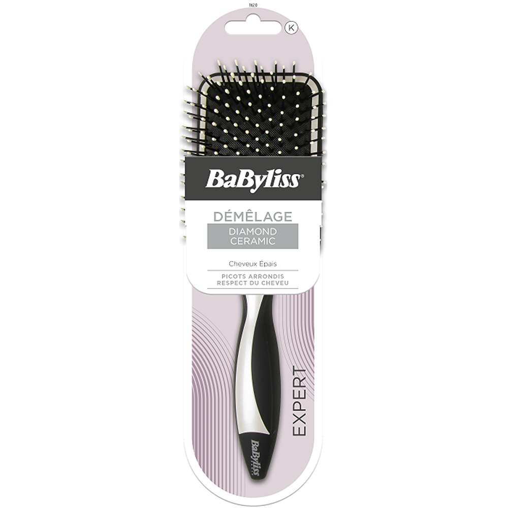 BaByliss - Diamond Ceramic Hair Brush Cushion With Soft Bristle