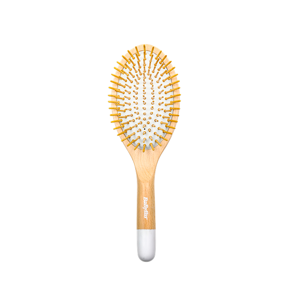 BaByliss - Detangling Wooden Hair Brush With Soft Bristle