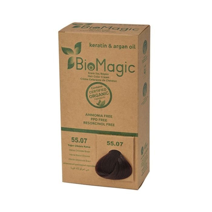 Biomagic - Hair Color Cream Infused W/ Keratin And Argan Oil - CK 55/07 Intense Choc Brown 60ml