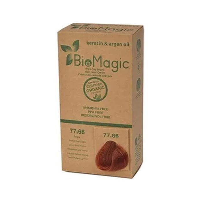 Biomagic - Hair Color Cream Infused W/ Keratin And Argan Oil - CK 77/66 Medium Deep Copper 60ml