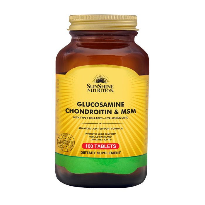 Sunshine Nutrition - Glucosamine Chondroitin And MSM Supplement Tablets - 100's