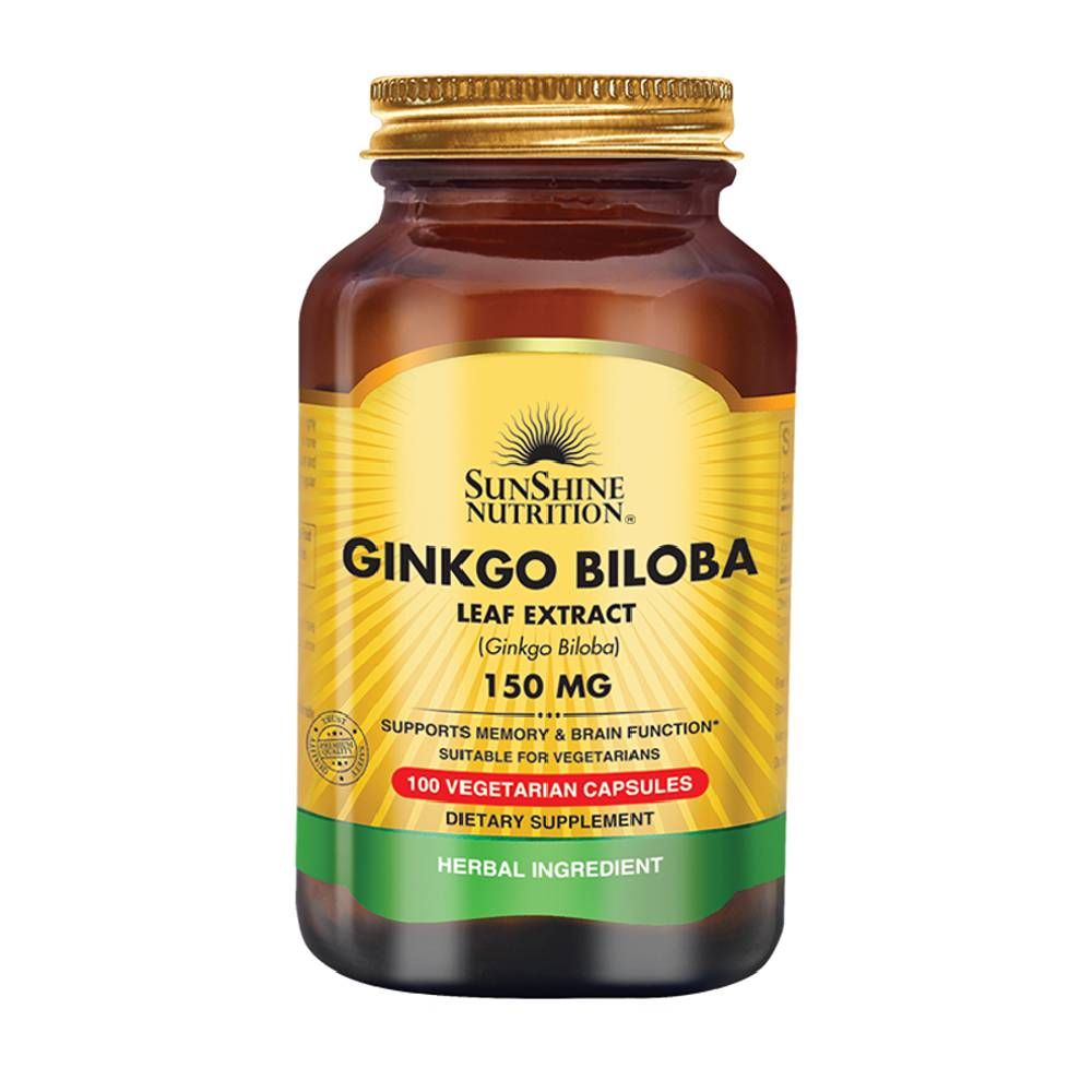 Sunshine Nutrition - Ginkgo Biloba Leaf Extract Capsules - 150mg - 100pcs