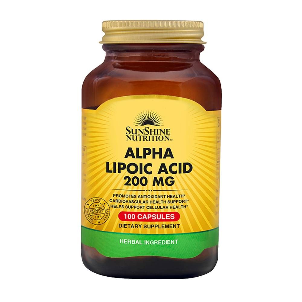 Sunshine Nutrition - Alpha Lipoic Acid Capsules - 200mg - 100pcs