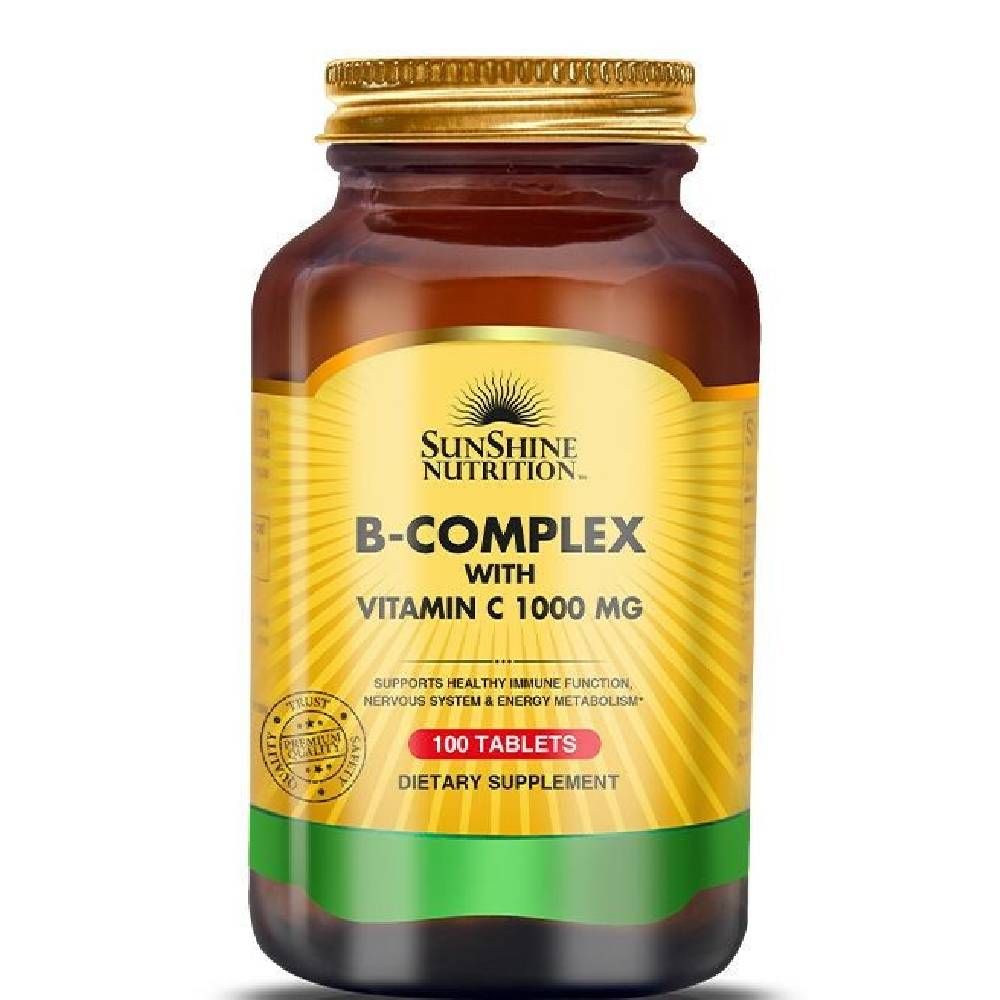 Sunshine Nutrition - B Complex With Vitamin C Tablets - 1000mg - 100pcs