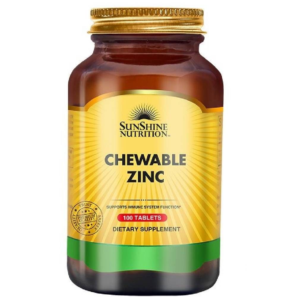 Sunshine Nutrition - Chewable Zinc Dietary Supplement Tablets - 100's