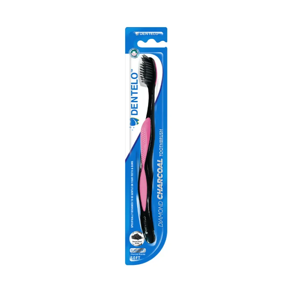 Dentelo - Diamond Charcoal Toothbrush One Size - Pink