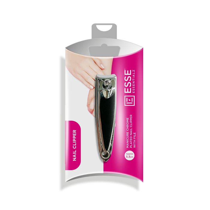 Essentialz - Chrome Plated Nail Clipper W/ File 5.6cm