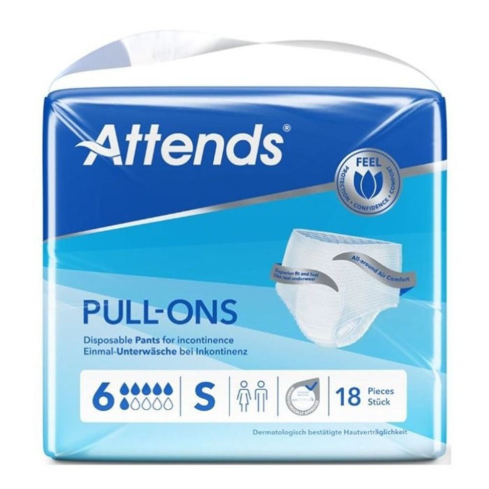 Attends - Feel Pull-Ons Incontinence Pants 6 - S - Pack of 4 - 72 Pcs