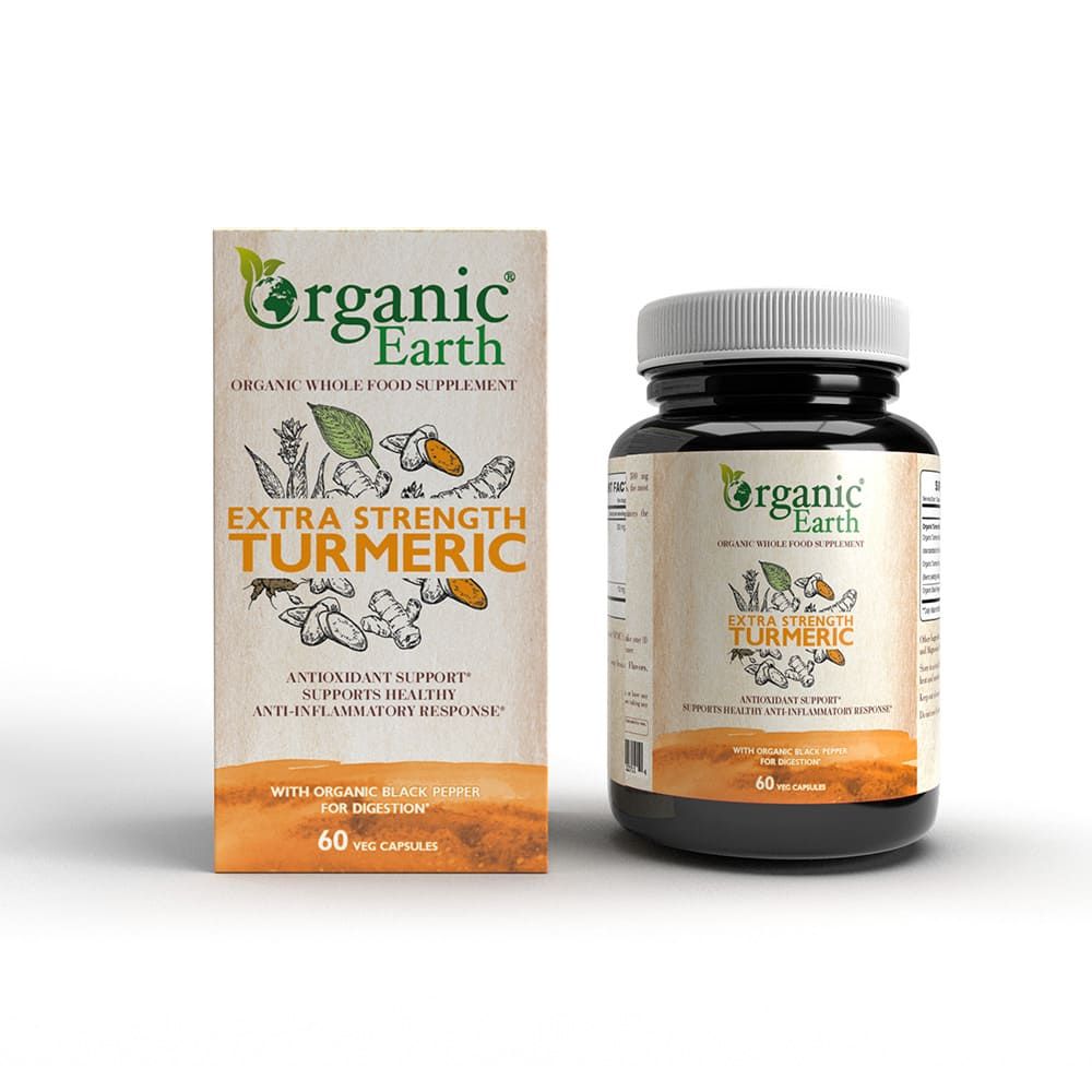 Organic Earth - Extra Strength Capsules - Turmeric/Black Pepper - 60pcs