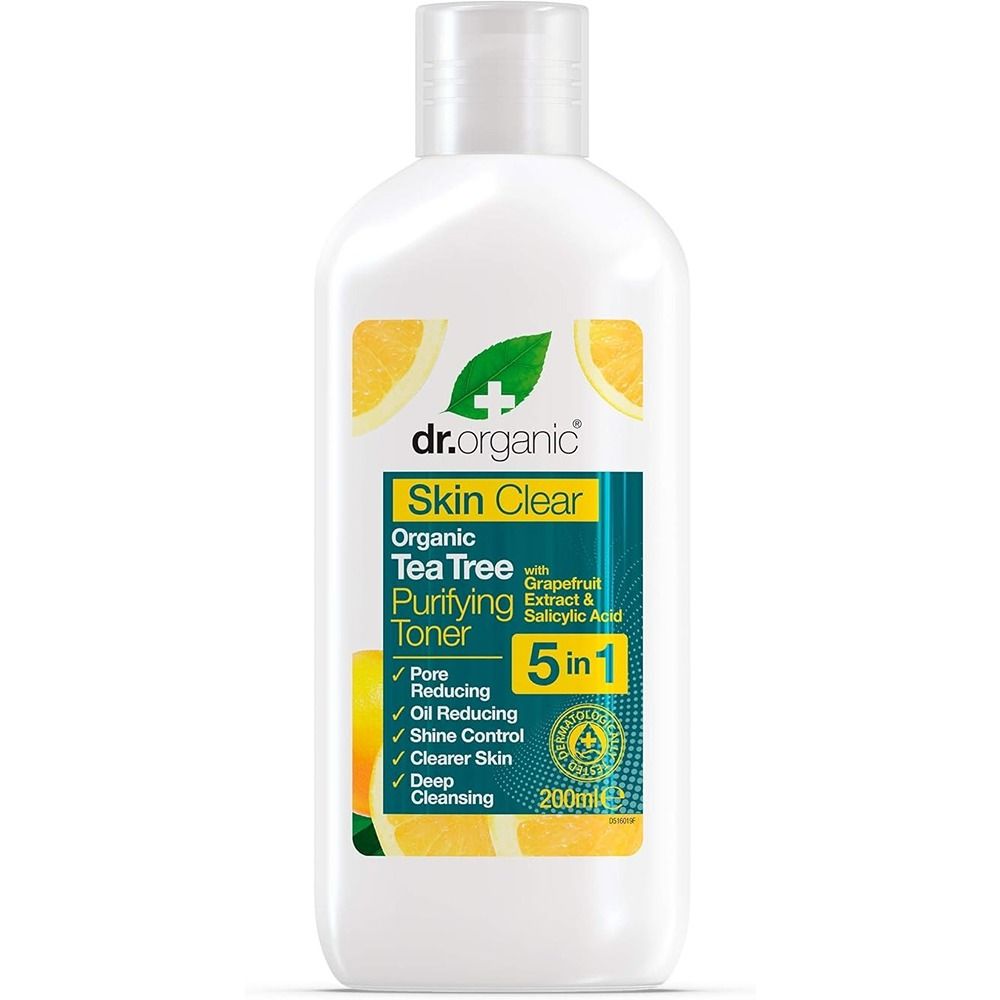 Dr. Organic - Skin Clear Organic Tea Tree Purifying Toner With Grapefruit Extract And Salicylic Acid - 200ml