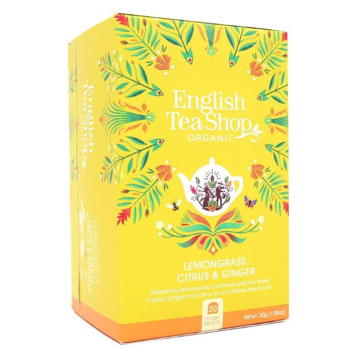 English Tea Shop - Organic Infused W/ Lemon Grass Citrus & Ginger - 20 Teabags 30g