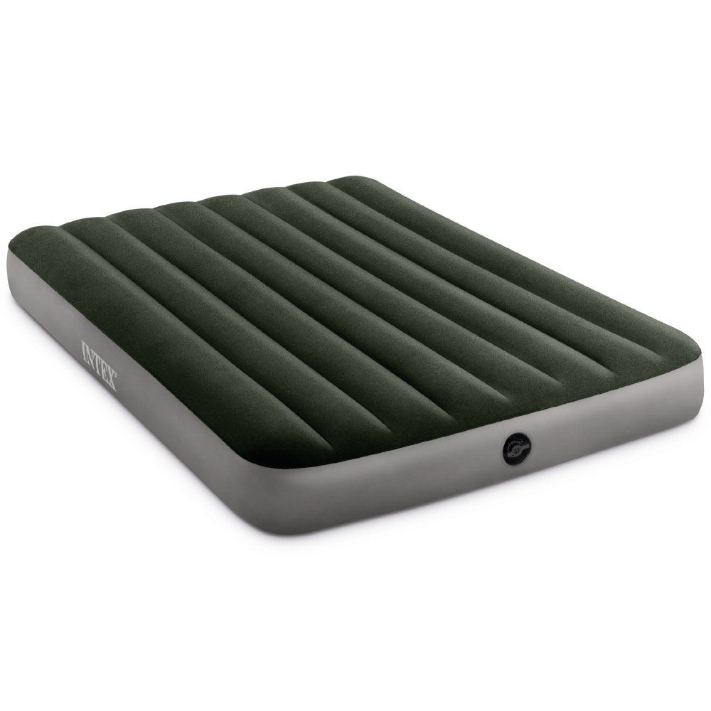 Intex - Full Durabeam Prestige Downy Airbed - Green