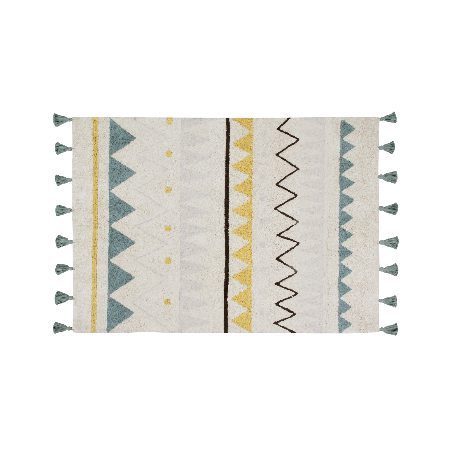 Lorena Canals - Washable Rug - Large - Azteca Vintage Blue