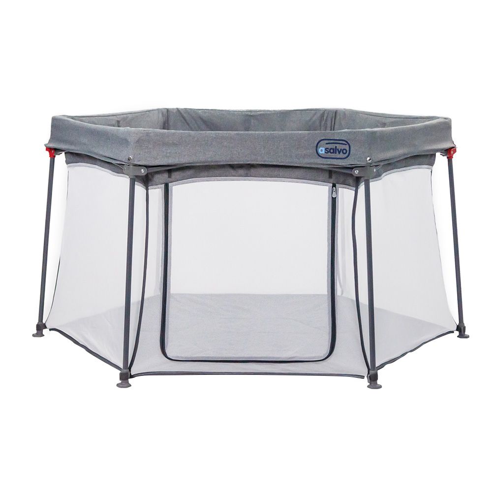 Asalvo - Luxembourg Hexagon Playpen - Grey