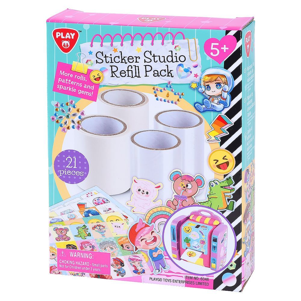 PlayGo - Sticker Studio Refill Pack Craft Kit - 21 Pcs