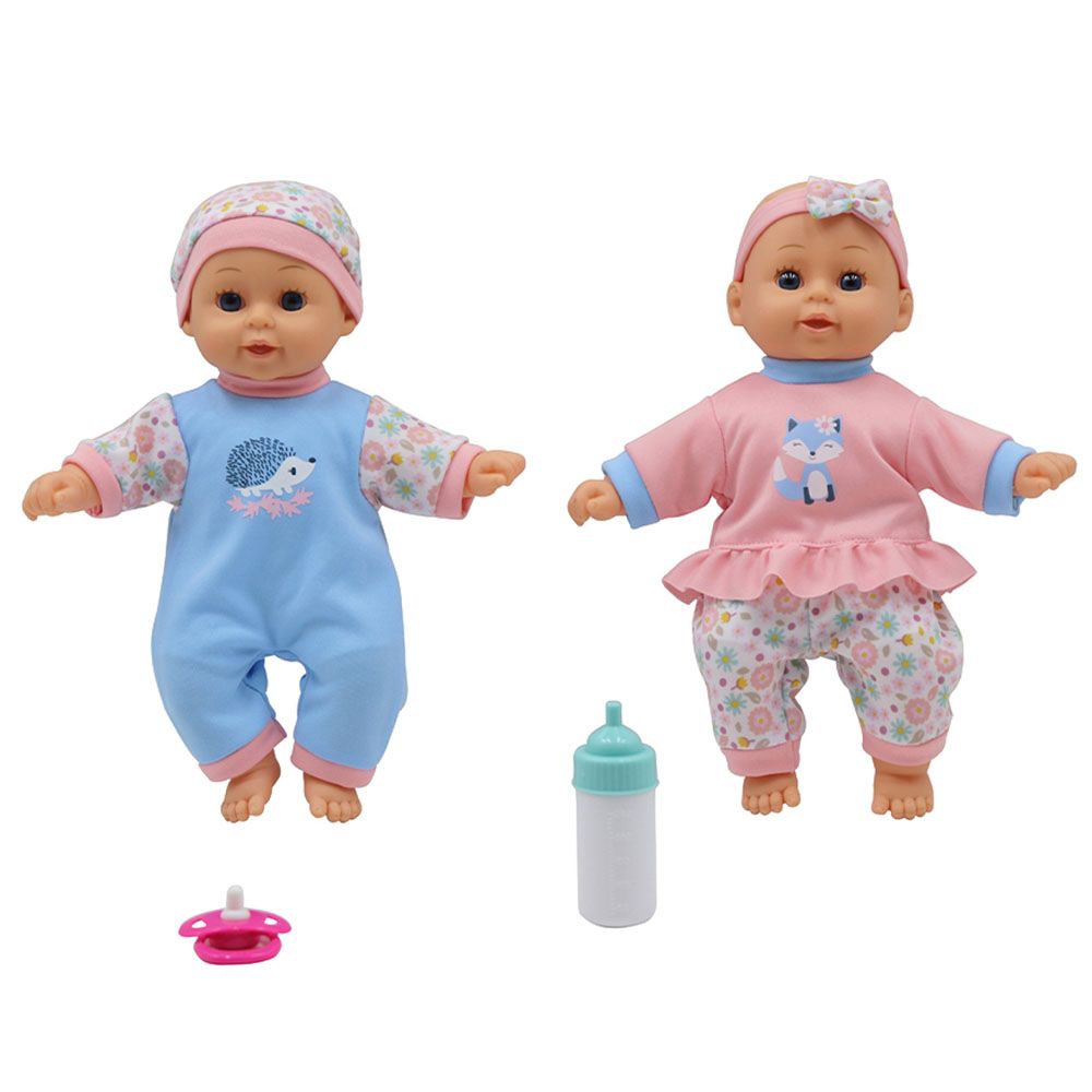 Toy School - Baby Sophia Happy Twins Baby Doll - 12-inch - 4pcs