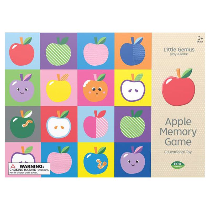 Lake Press - Little Genius Play & Learn Apple Memory Game - 24pcs