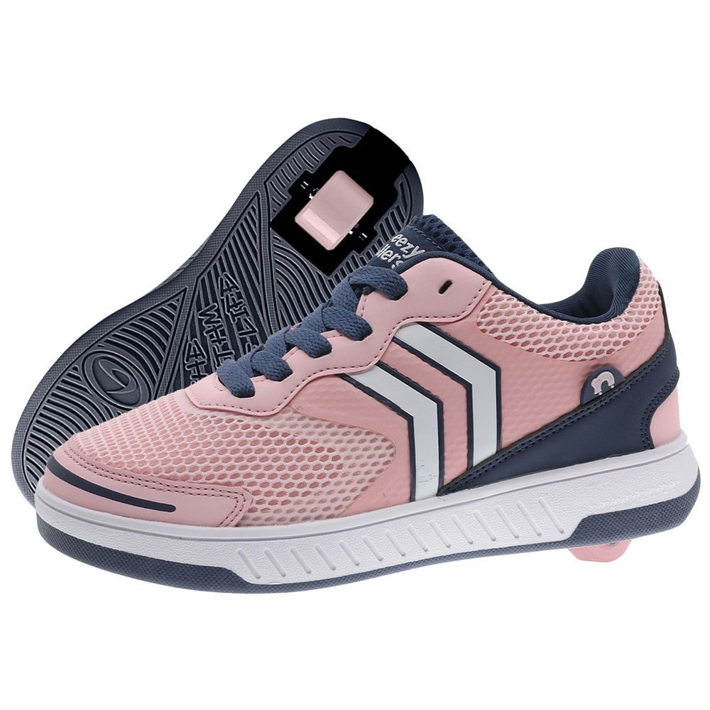 Breezy Rollers - Shoes With Wheels For Kids - Pink/Blue