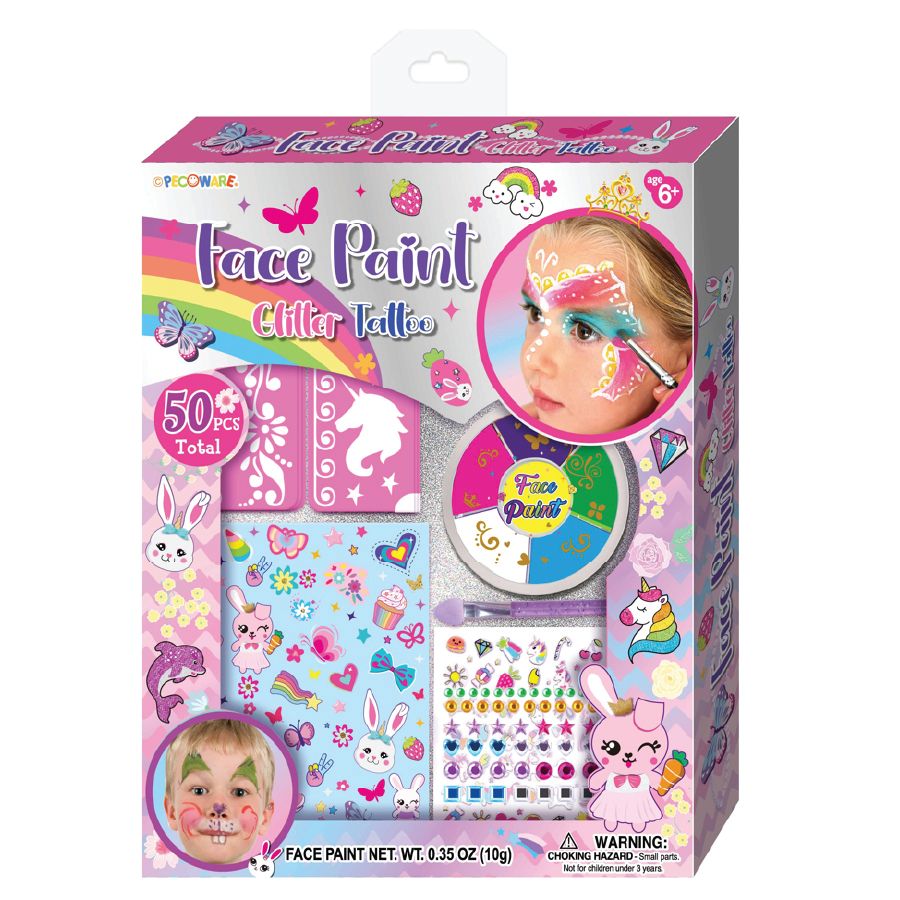 Pecaware - Face Paint Glitter Tatoo