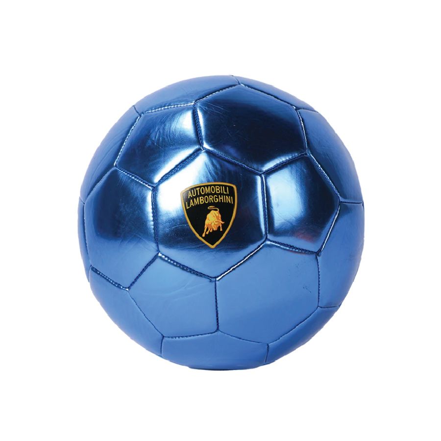 Lamborghini - Metallic PVC Soccer Ball - Blue - Size 5