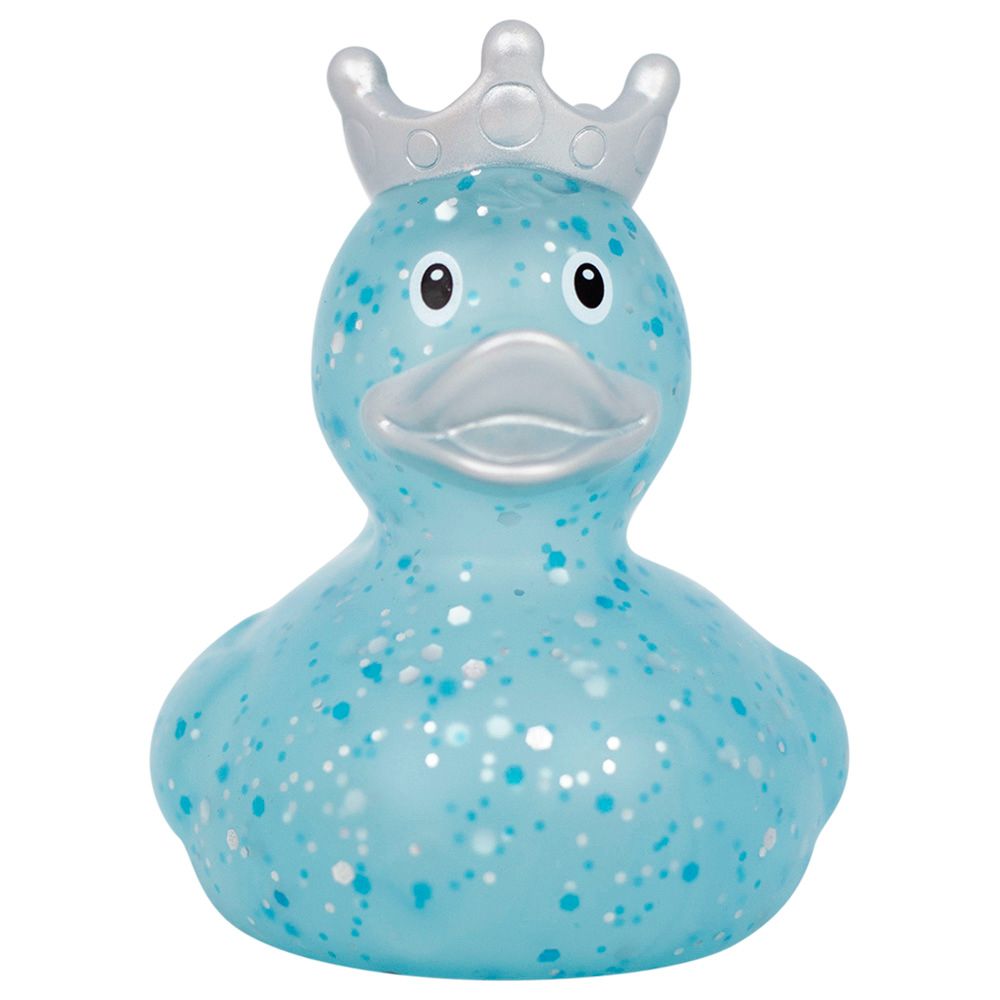 Lilalu - Glitter Duck Bath Toy With Crown - Blue