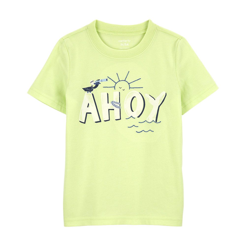 Carters - Boys Ahoy Graphic Tee - Lime