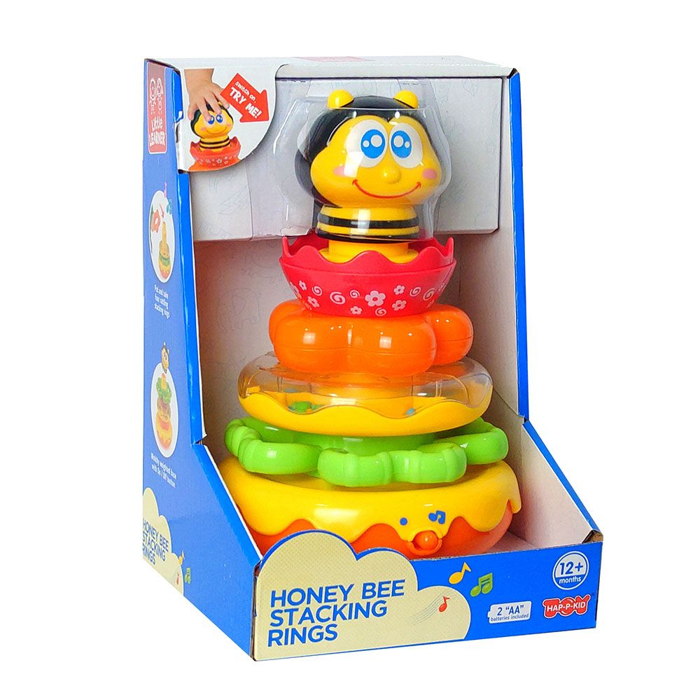 Happy Kids - Little Learner Honey Bee Stacking Rings Toy Set