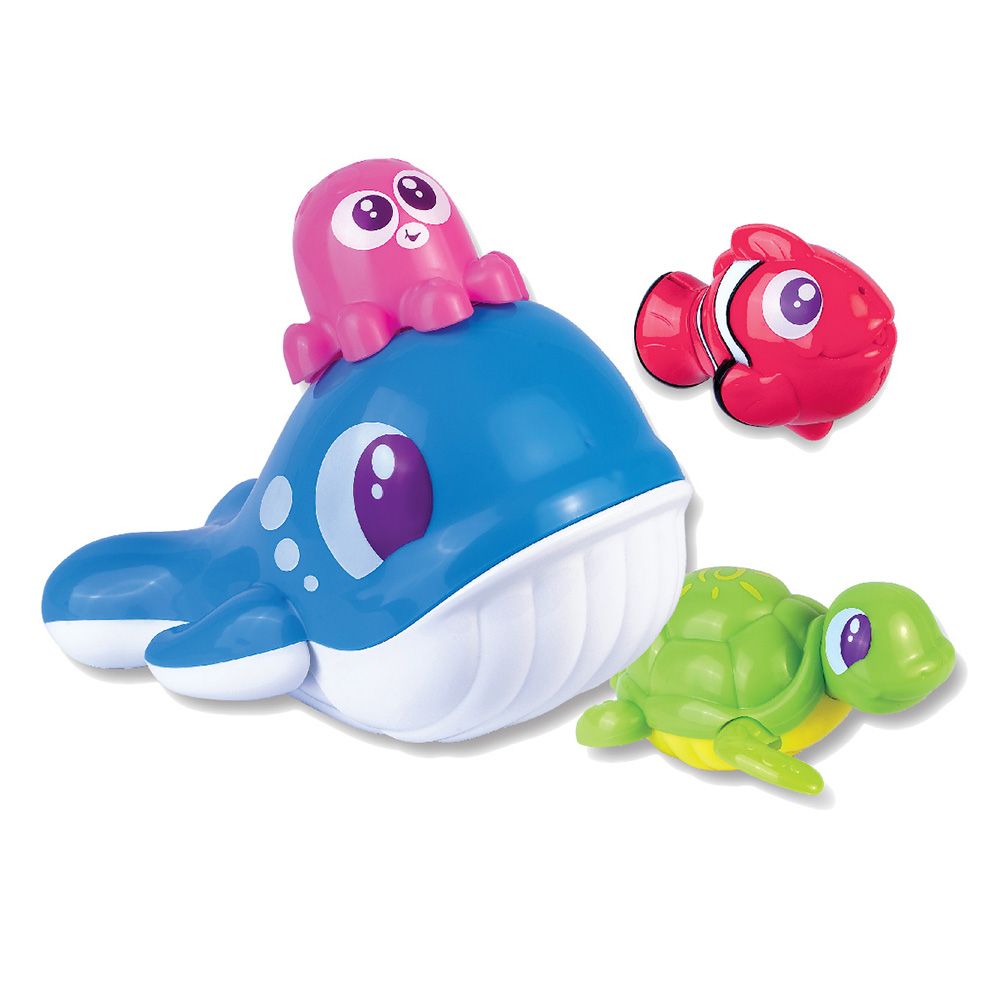 Happy Kids - Little Learner Whale 'N Friends Bath Toy Set - 4pcs