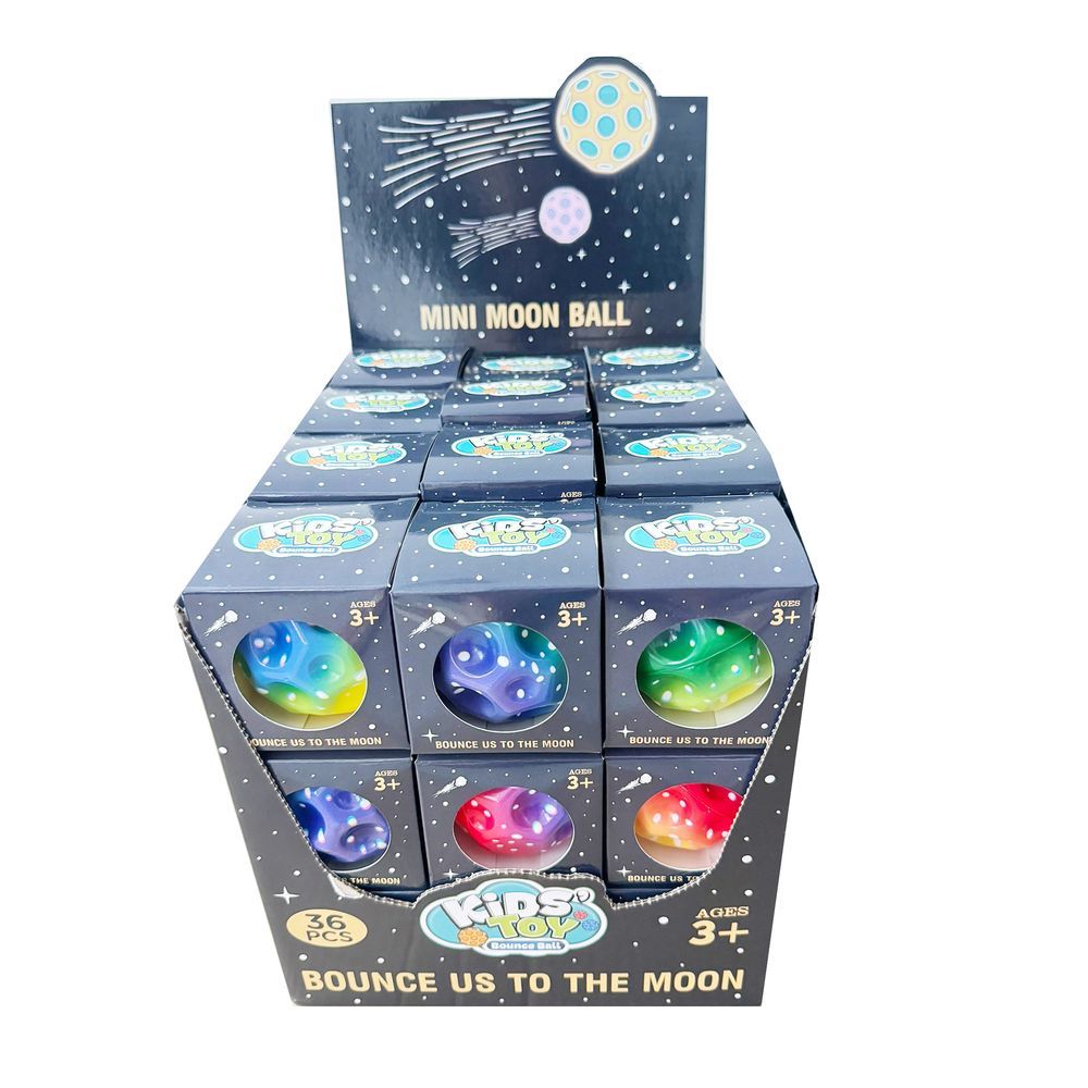 Galaxy Toys - Bounce To The Moon Bouncy Ball - Color May Vary - 1 Pc - 6.8 cm