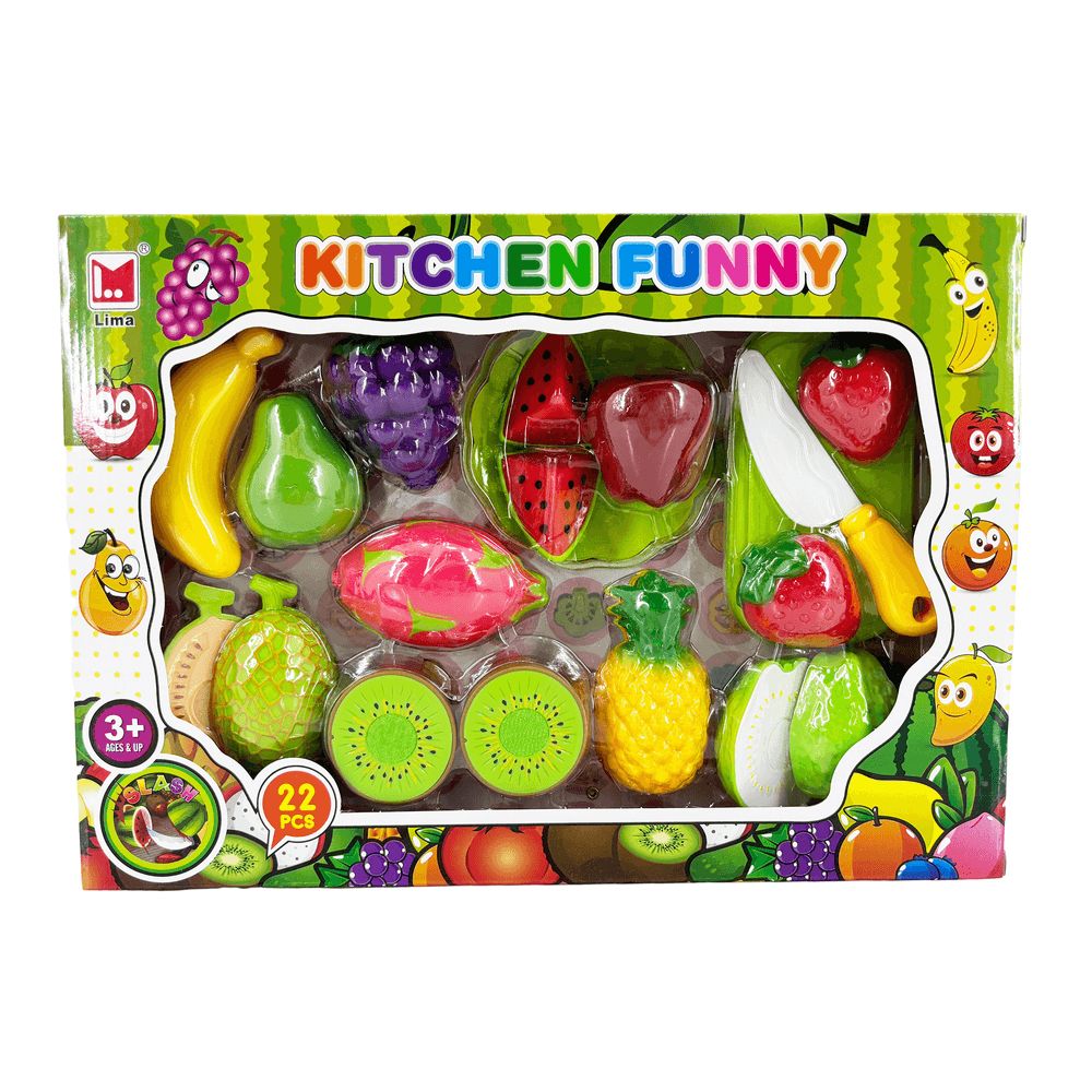 Galaxy Toys - Kitchen Funny Cutting Food Toy - 22 Pcs