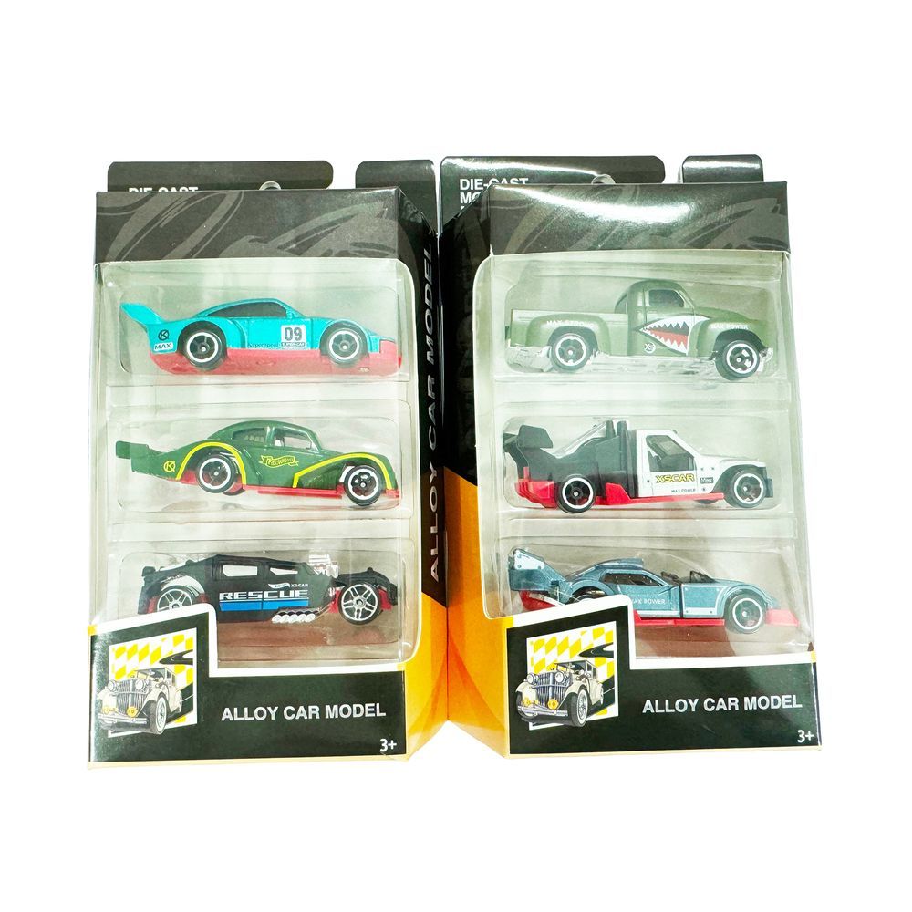 Galaxy Toys - Classic Alloy Model Car Set - Style May Vary - 3 Pcs