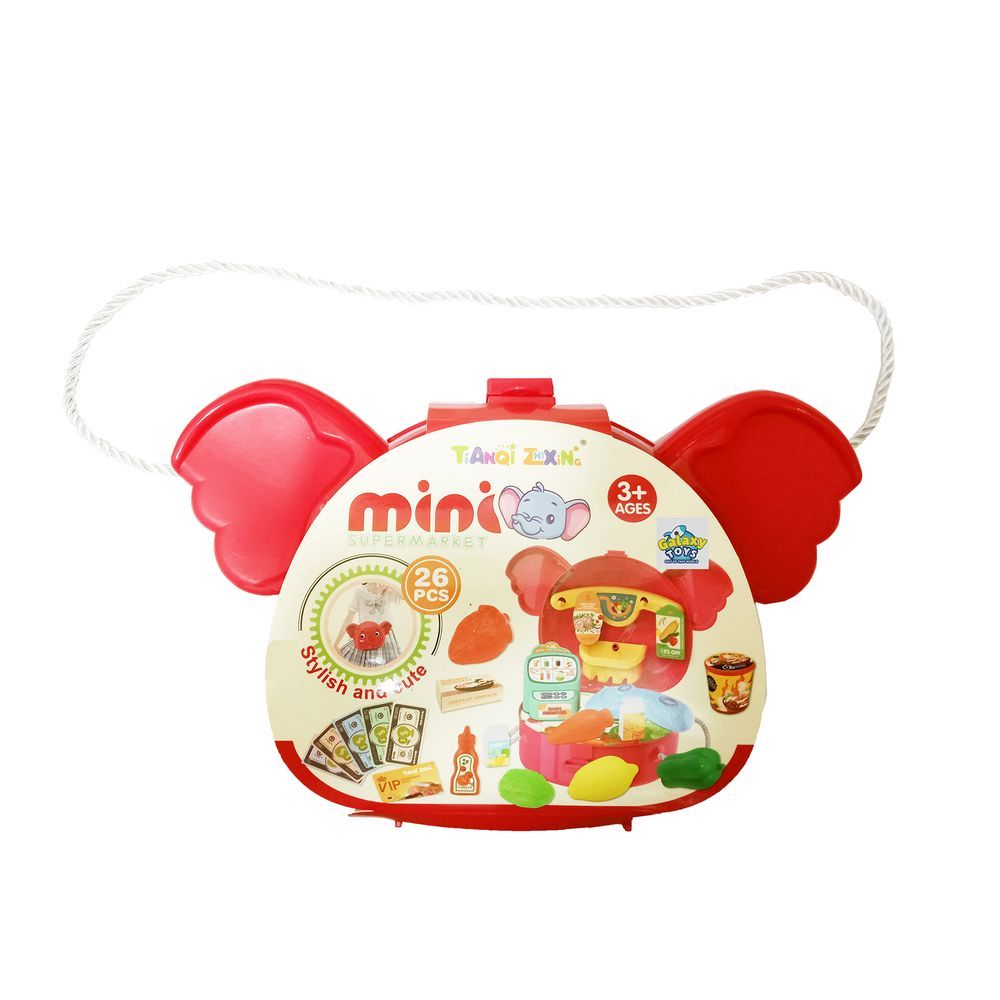 Galaxy Toys - Mini Supermarket Play Set - Red