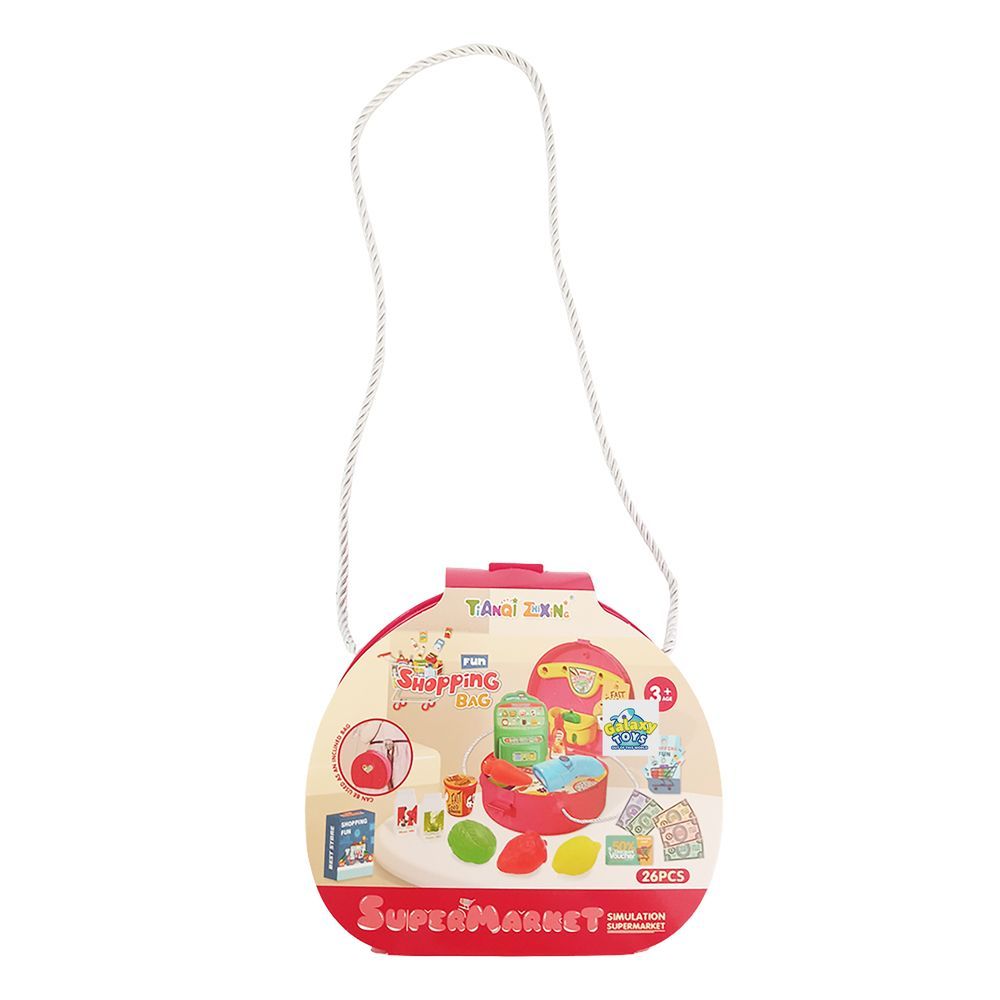 Galaxy Toys - Supermarket Shoulder Bag Play Set - Red