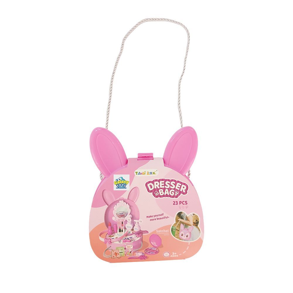 Galaxy Toys - Bunny-Themed Dresser Shoulder Bag Play Set - Pink