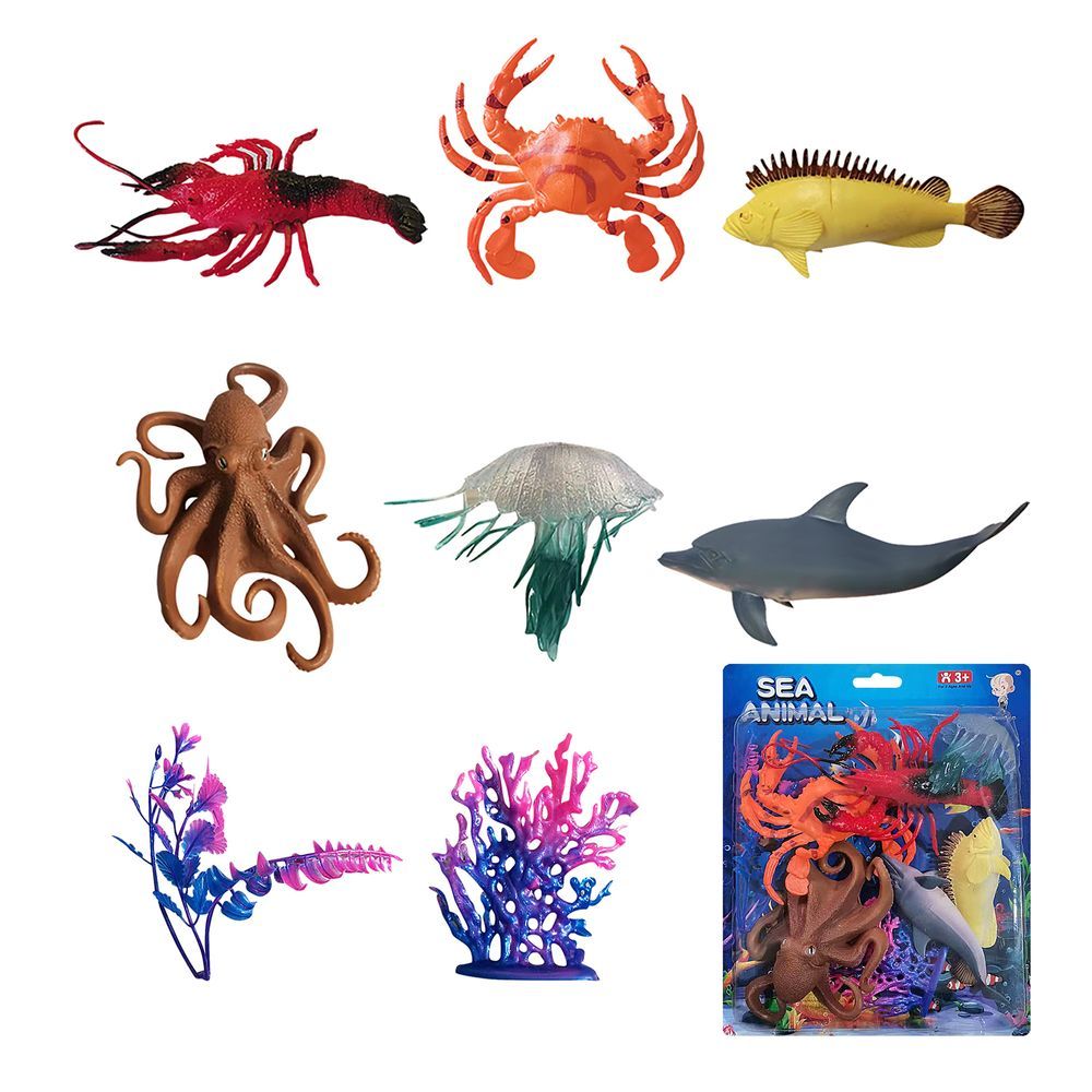 Galaxy Toys - Sea Animal Toy Set - 7 Pcs